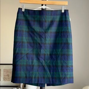 J. Crew Factory Blackwatch Plaid Pencil Skirt